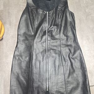 Allure Black Leather Dress